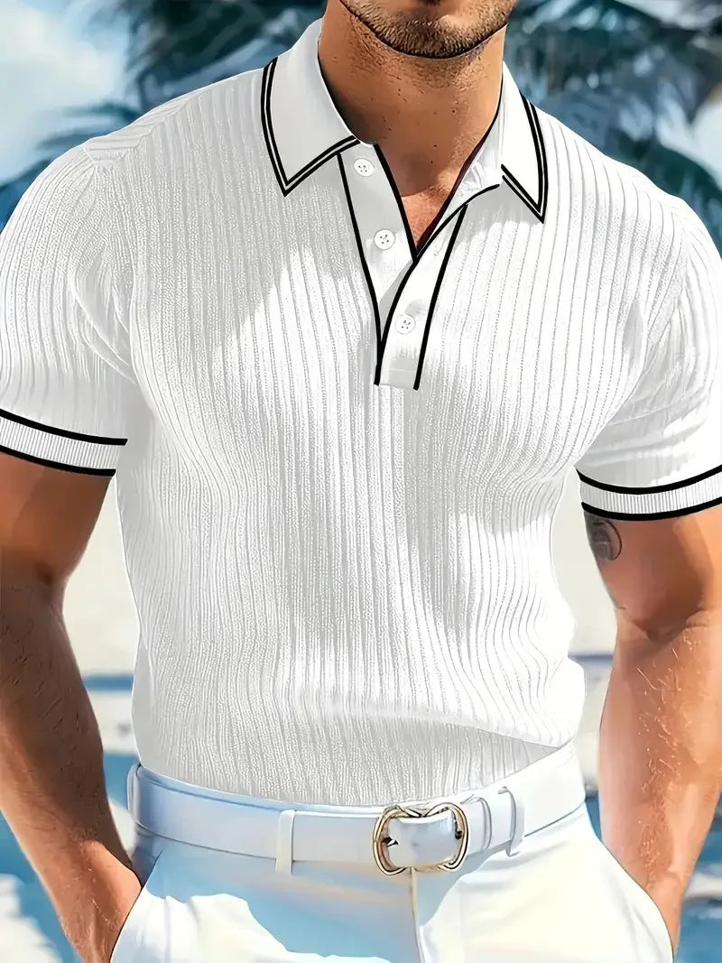 Polo Uomo Elegante Maglia Estiva