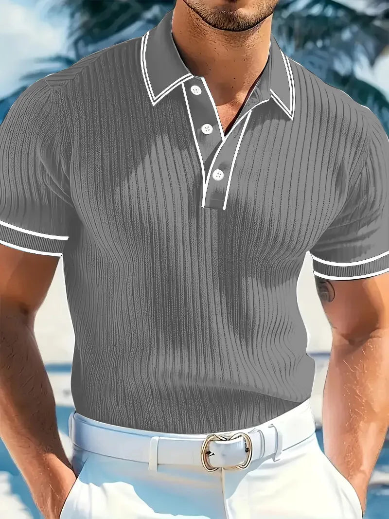 Polo Uomo Elegante Maglia Estiva