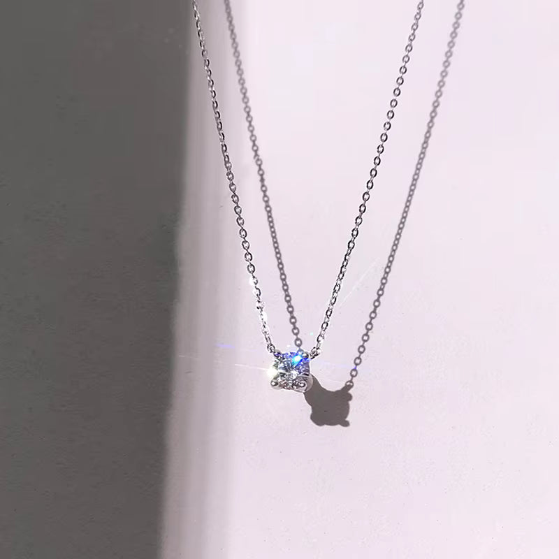 Collana Oro 14k su Argento 925 con Zircone