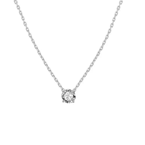Collana Oro 14k su Argento 925 con Zircone